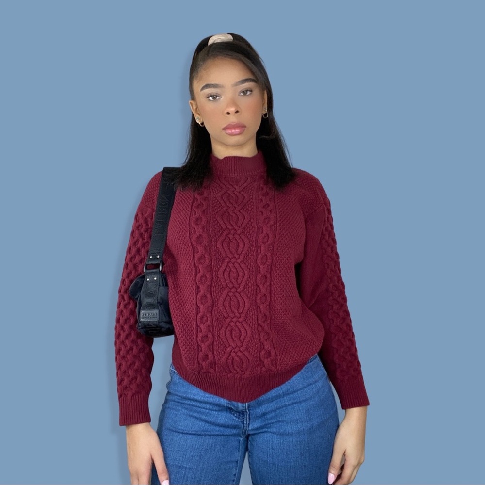 Urban Outfitters Burgundy Knit Sweater